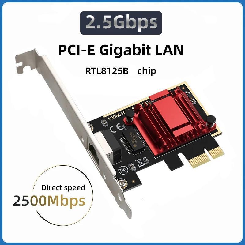 2.5g Pci-e to Rj45 Network Card Rtl8125b Chip Gigabit Ethernet Pci Network Card