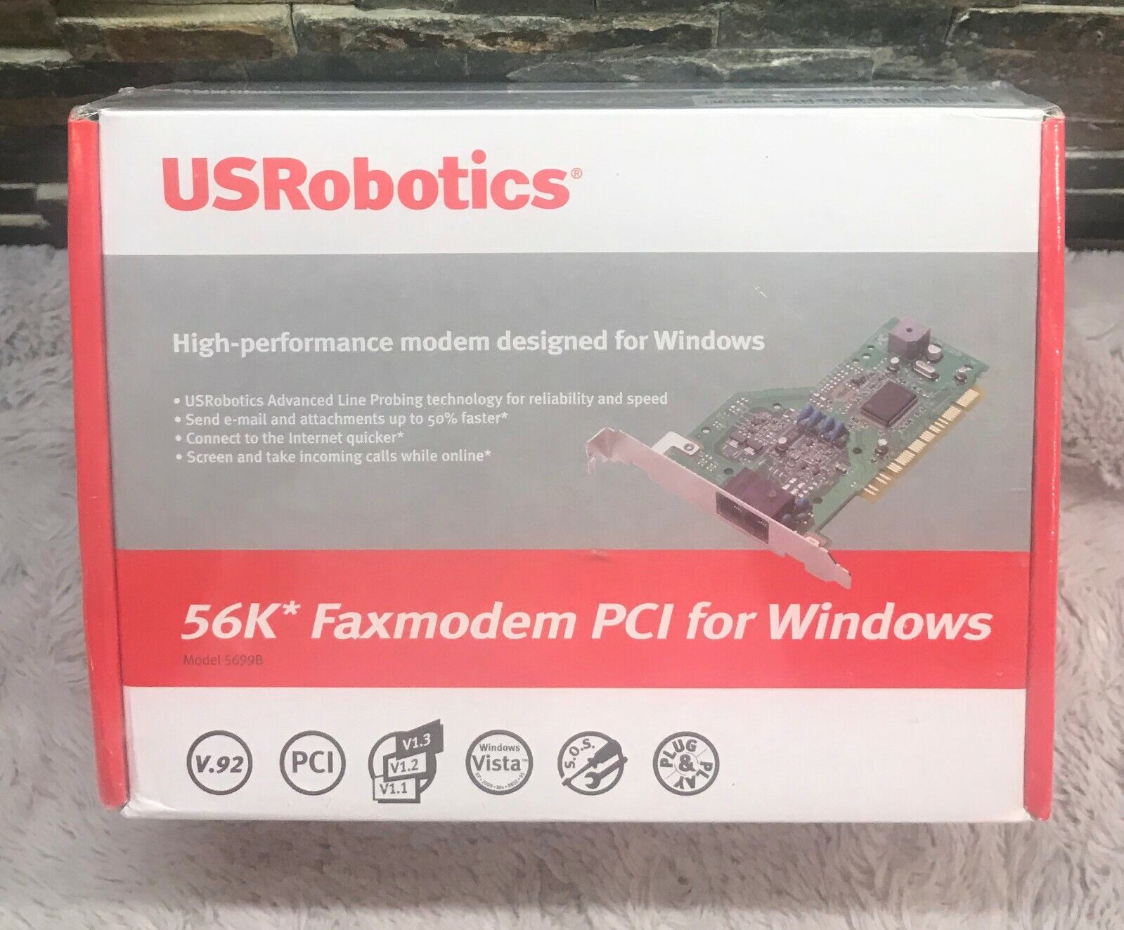 56k Faxmodem PCI for Windows USR New Unopened Old Stock USR5699B US Robotics