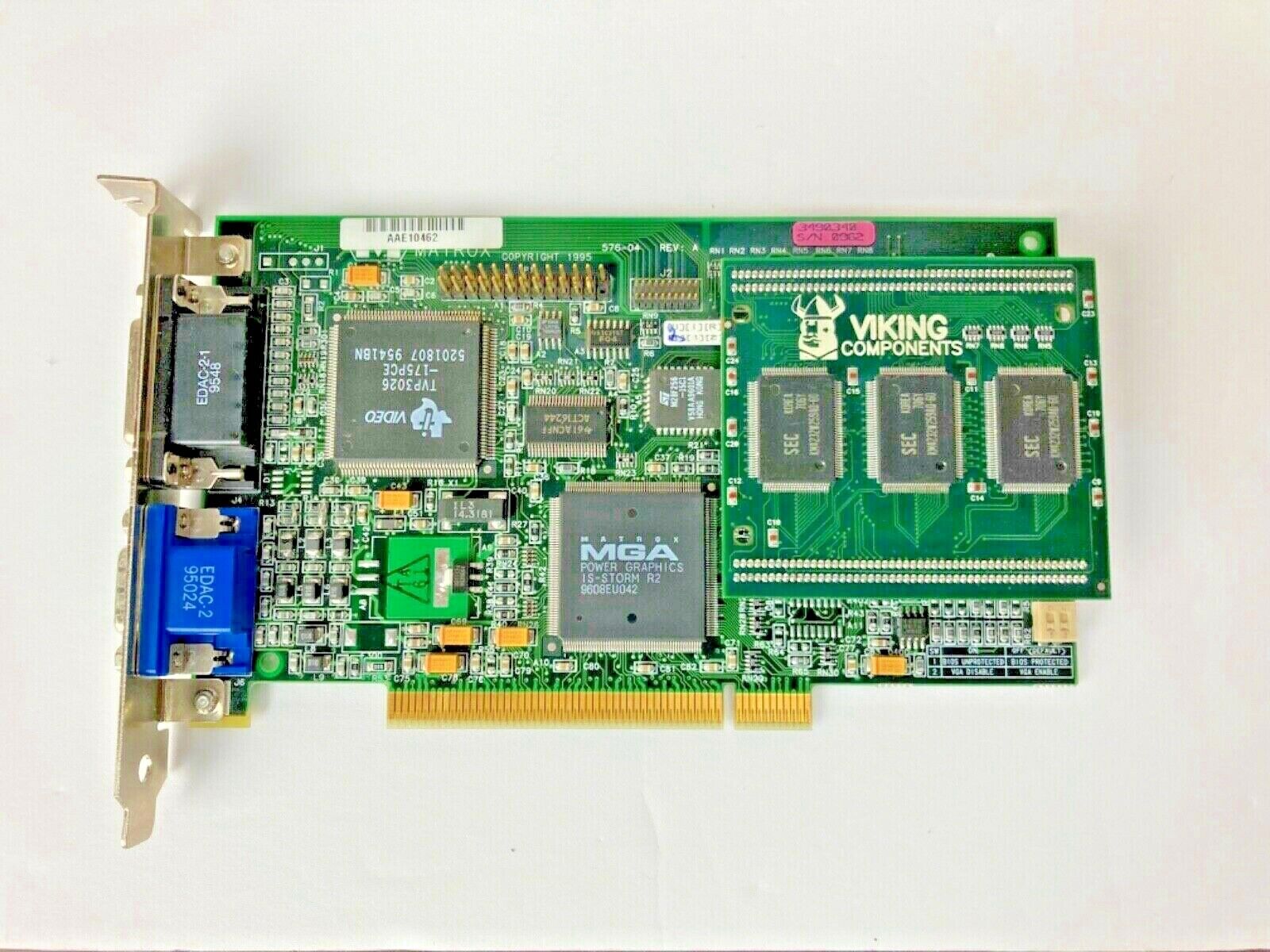 Vtg MATROX MGA Millinium 8MB MGA-MIL/2/DEC PCI VIDEO CARD Tested