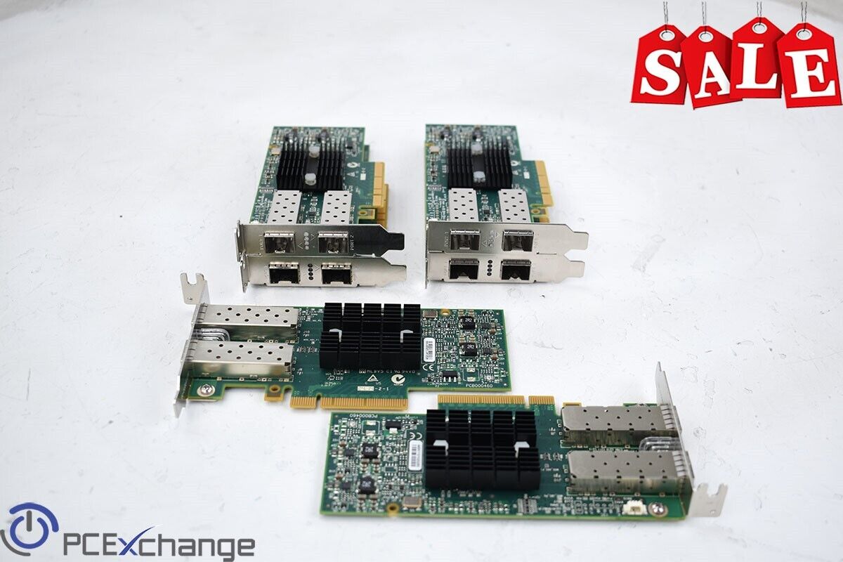 LOT of 6 IBM Mellanox ConnectX-3 2-Port FRU P/N 00D9692 Network Card Short Plate