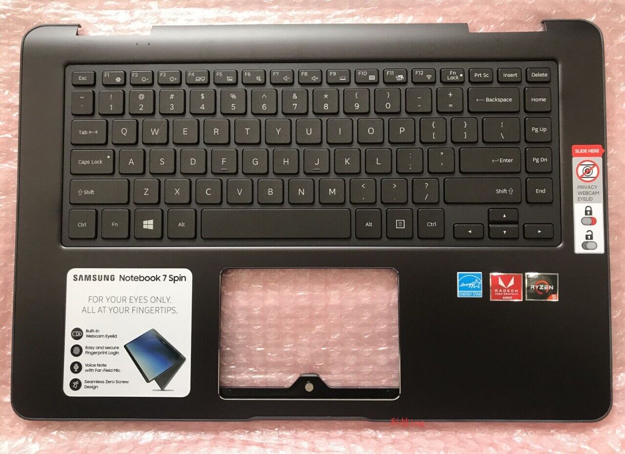 US laptop keyboard backlit with palmrest for samsung np750qub 750QUB ba98-01883A