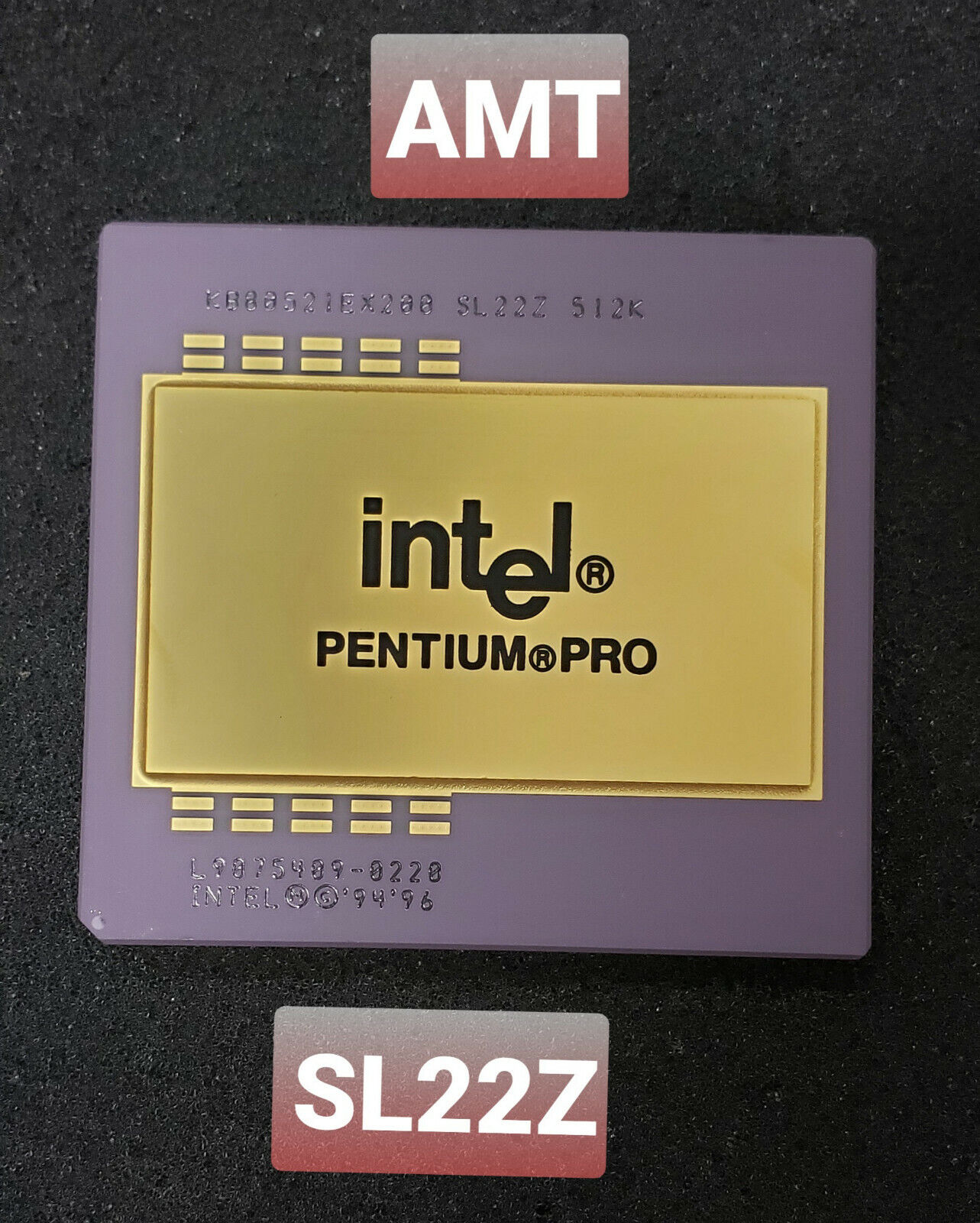 SL22Z Intel Pentium Pro 200 MHz 512K KB80521EX200 Socket 8 Pent Rare Vintage 
