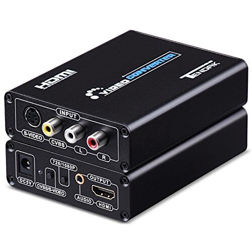 Tendak 3RCA CVBS Composite & S-Video R/L Audio S-Viceo & RCA to HDMI(Metal) 