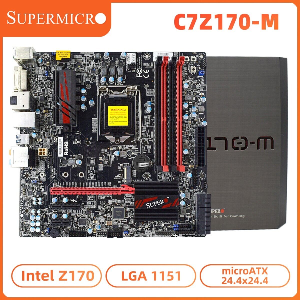 Supermicro C7Z170-M Motherboard M-ATX Intel Z170 LGA1151 DDR4 64GB SPDIF DP+Box