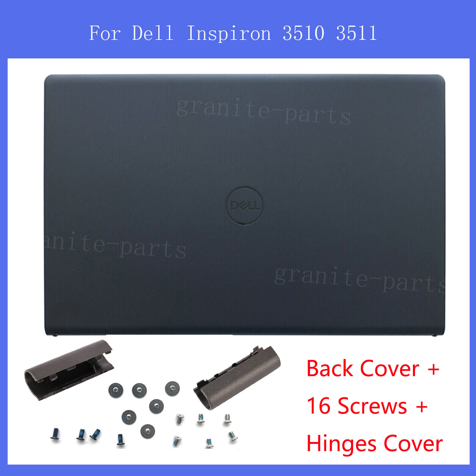 LCD Back Cover/Bezel/Hinges Cover For Dell Inspiron 15 3510 3511 3515 3520 3525