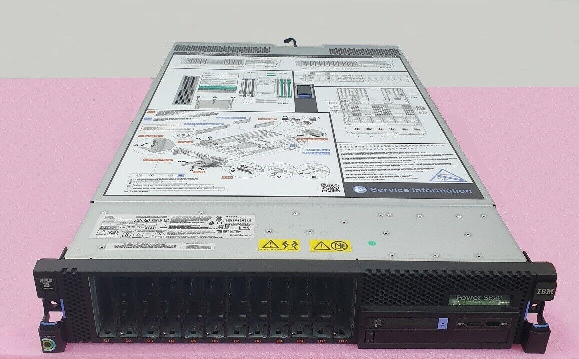 IBM POWER SYSTEM S822 P/N 8284-22A SERVER