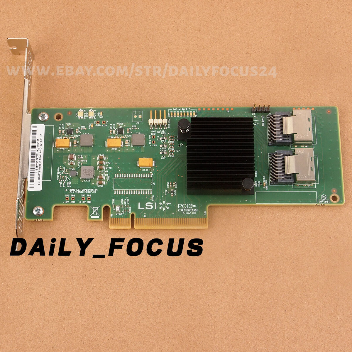 Used LSI SAS9201-8i =9211-8i PCIe x8 6Gbps Dual SAS/SATA RAID Card H3-25268-00D