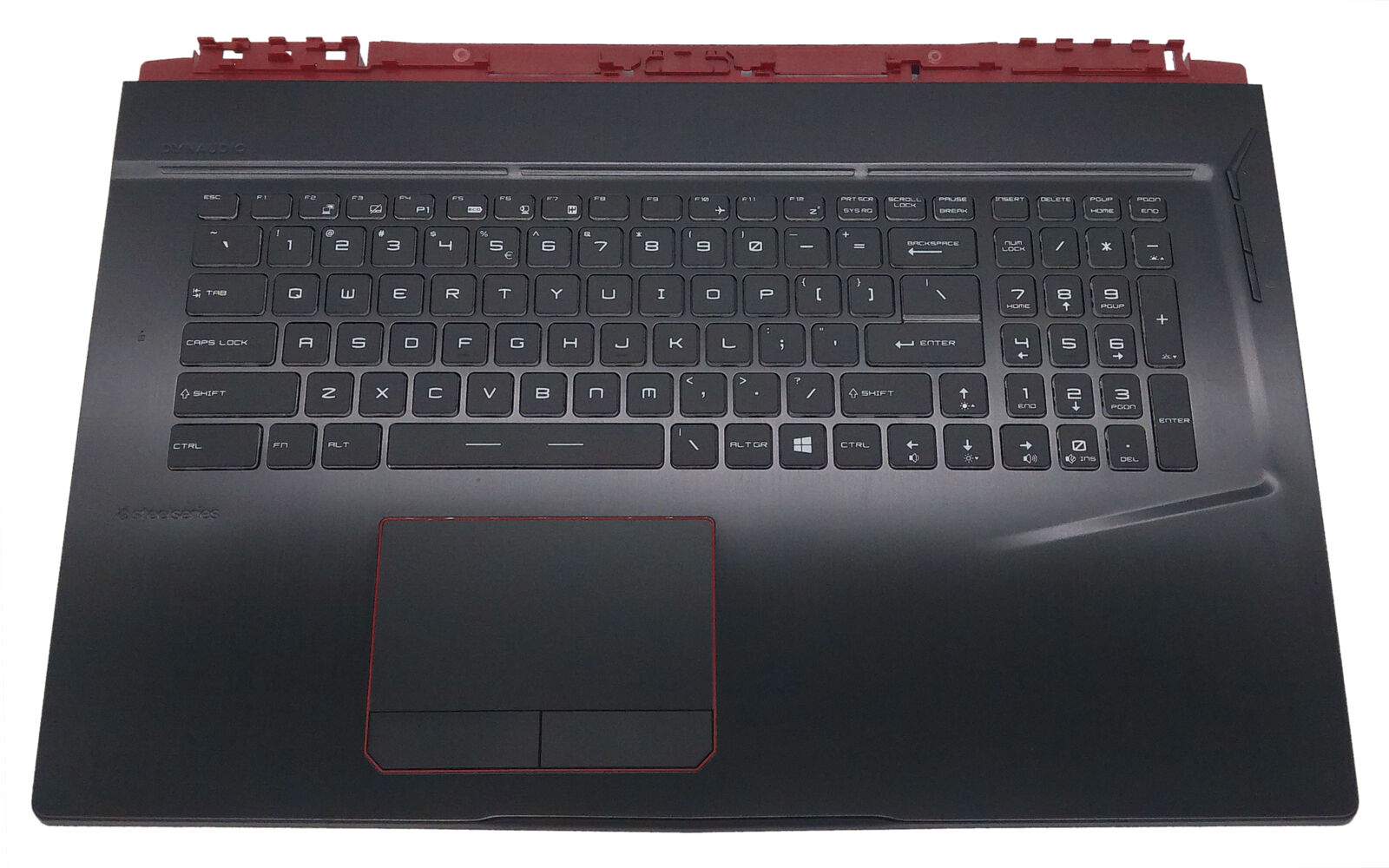 OEM MSI GP73 PALMREST ASSEMBLY with RGB Keyboard - Black/Red 307-7C1C216-HG0 NEW