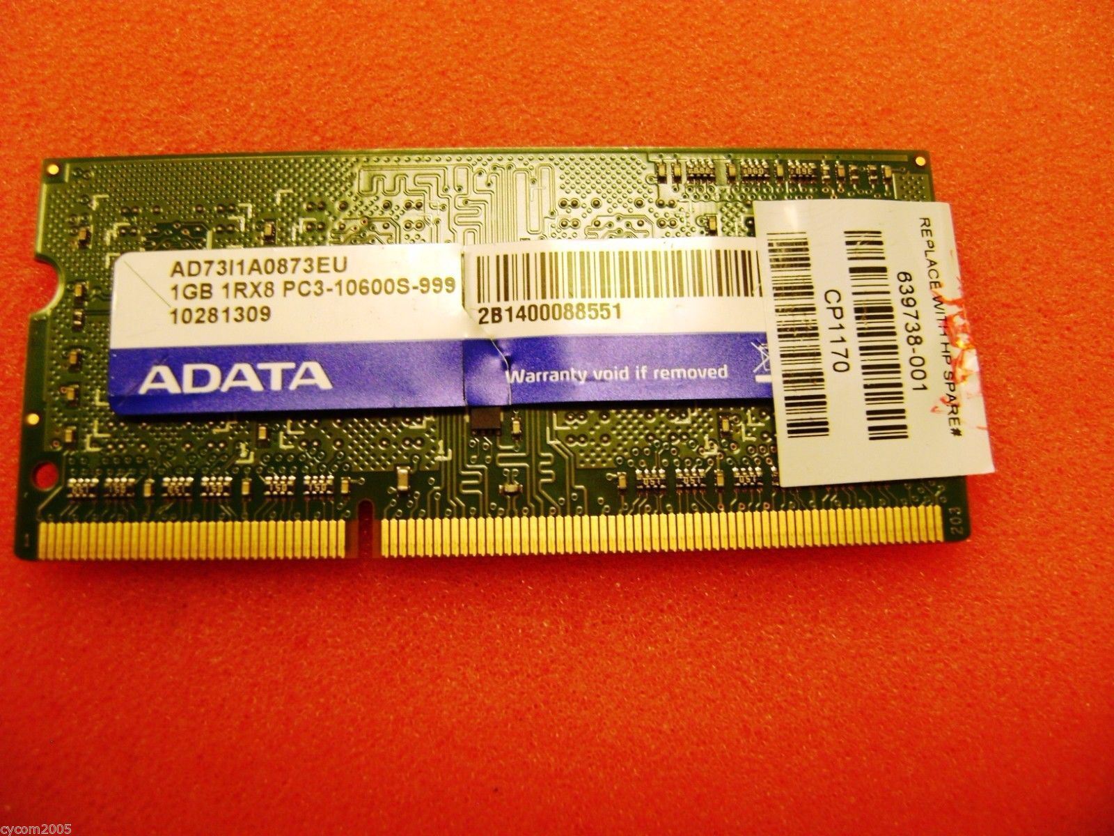 ADATA 1GB PC3-10600 DDR3-1333  Laptop Memory  RAM * AD731A0873EU
