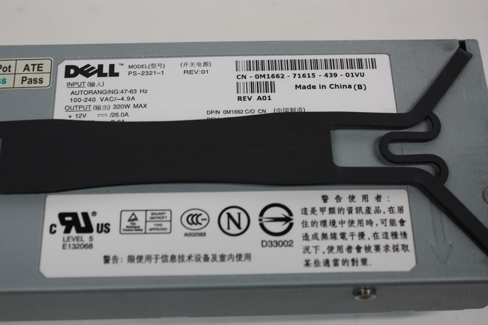 DELL M1662 DELL PowerEdge 1750 320W Server Power Supply