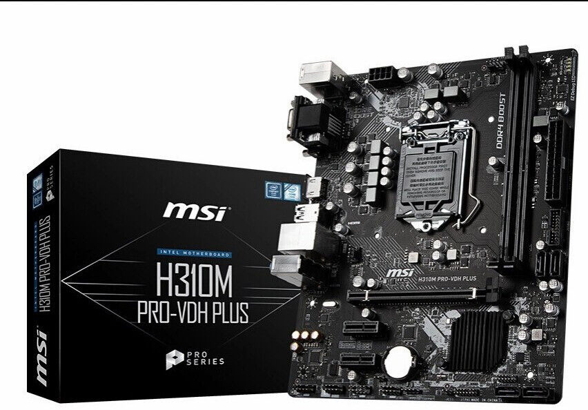MSI PRO H310M PRO-VDH PLUS SATA 6Gb/s LGA 1151 Intel H310 mATX Intel Motherboard