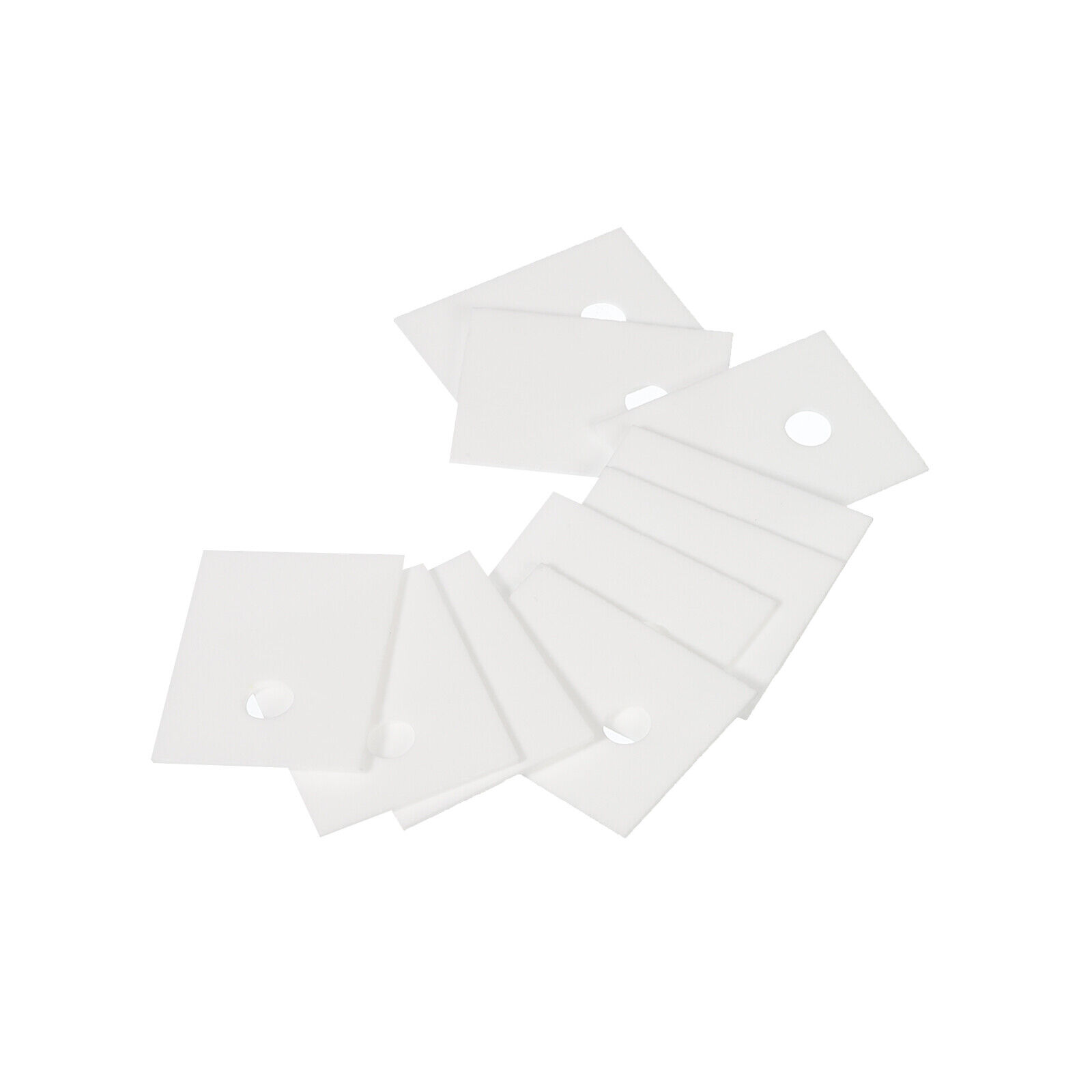 Alumina Ceramic Sheet Cooling Pad Insulating 10pcs 3.8mm Hole 22x17x0.65mm