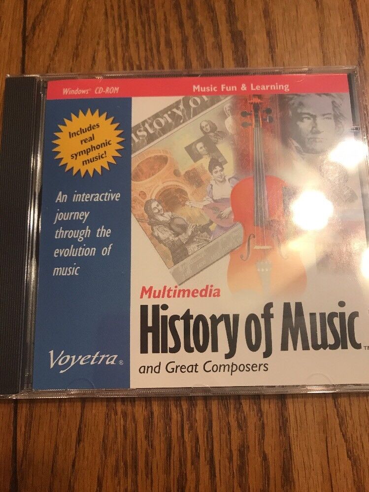 Multimedia History of Music &Great Composers by Voyetra PC CD 95/98/ME Ships N24