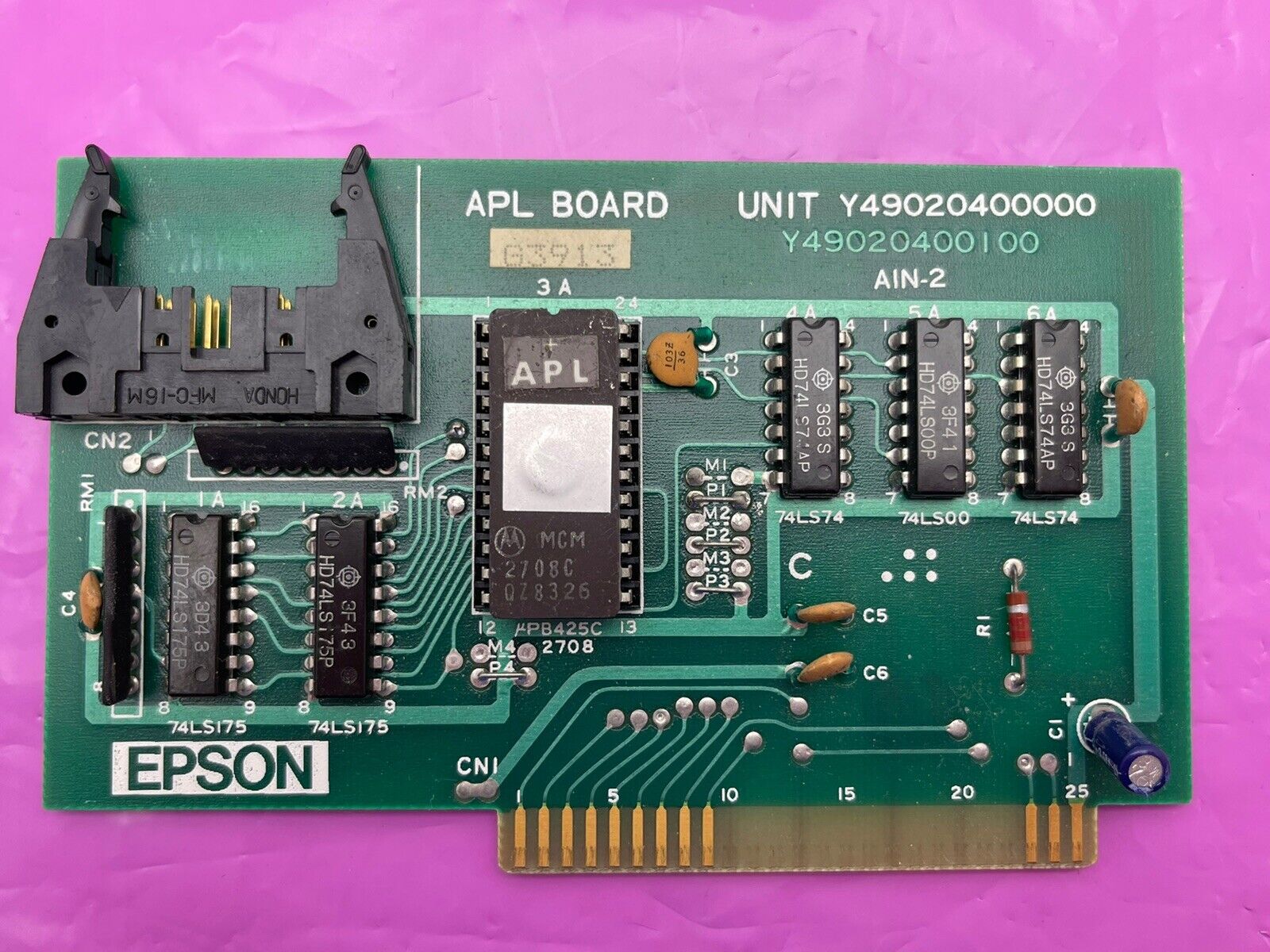 ✅ Vintage Epson APL Board Printer Interface Card Unit Y49020400000 Apple II ][