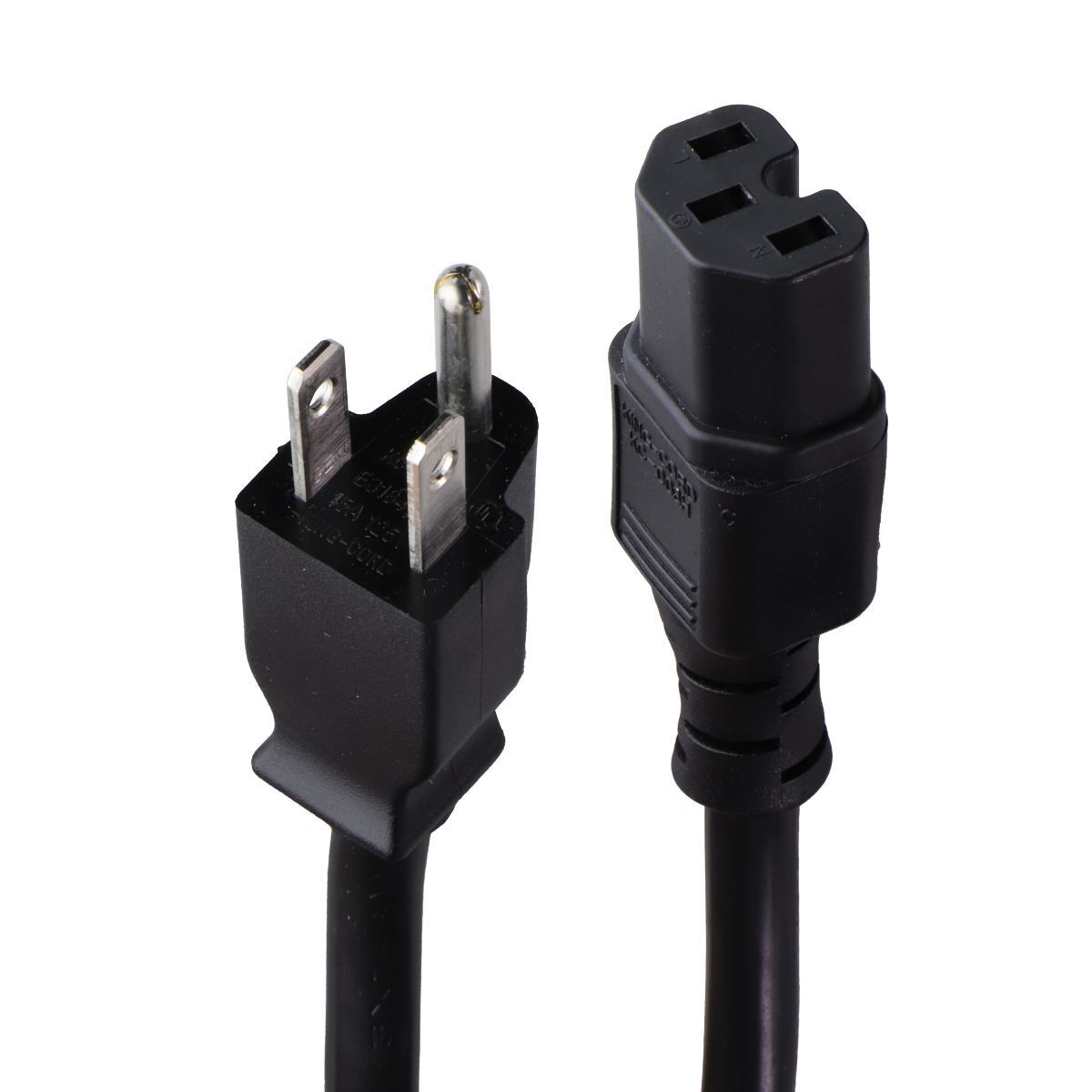 King-Cord (KC-003H / KC-001) 15A/125V Grounded Power Cable Cord - Black E318430