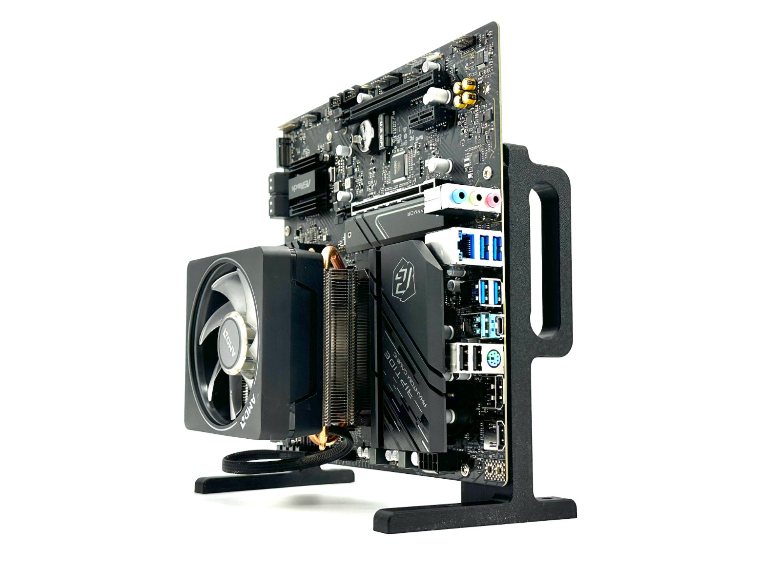 Premium 90 Degree Vertical or Horizontal Motherboard Stand for CPU Crypto Mining