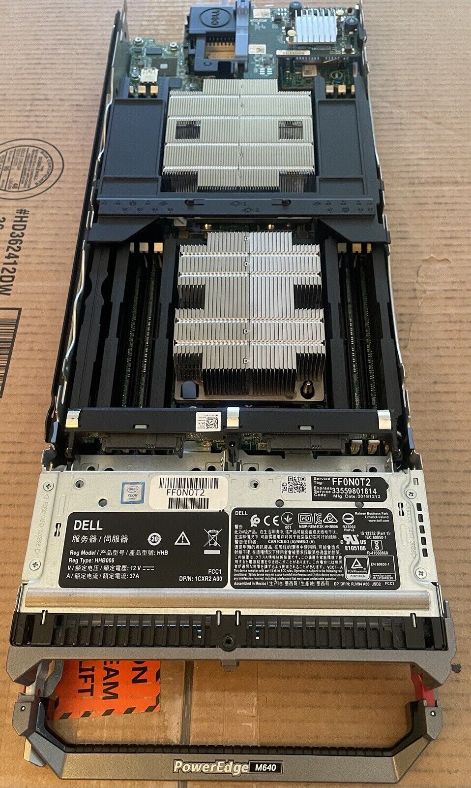 Dell PowerEdge M640 Qty.2 Gold 6126 CPUS Blade Server