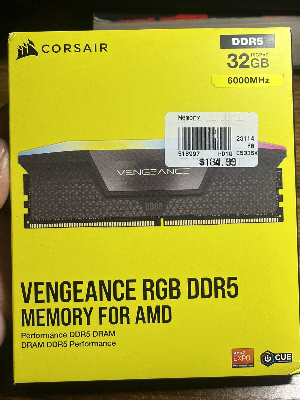 Factory Sealed - Corsair Vengeance RGB DDR5 6000MHz FOR AMD