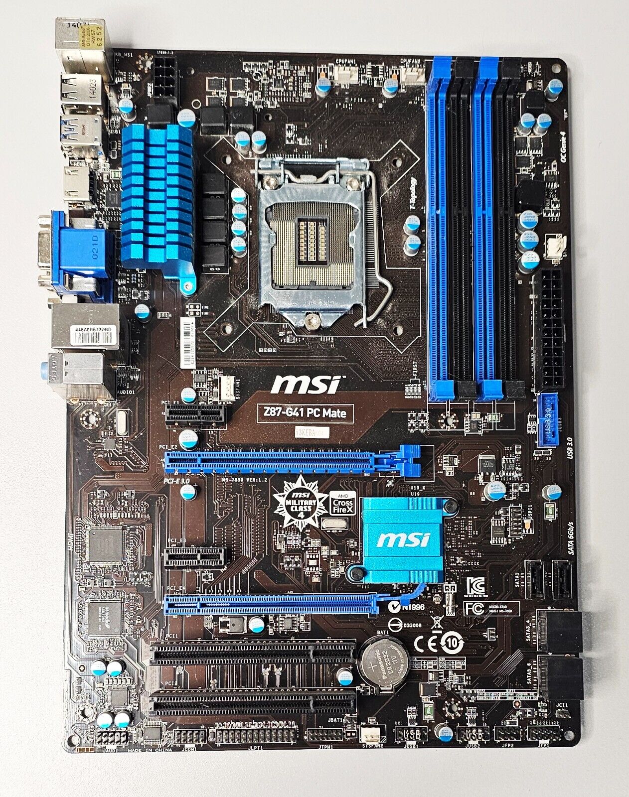 MSI Z87-G41 PC Mate Intel Z87 ATX  LGA 1150 DDR3 Motherboard