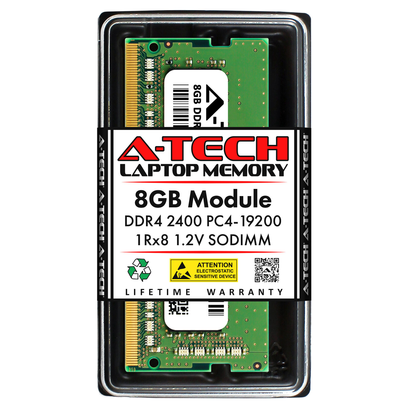 Micron MTA8ATF1G64HZ-2G3H1R A-Tech Equivalent 8GB DDR4 2400Mhz Laptop Memory RAM
