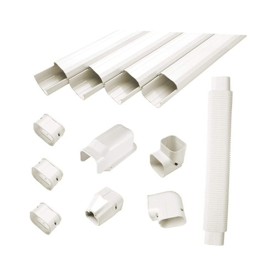 4M 14 Ft. Decorative Line Set Cover Kit for Mini Split Air Conditioners and 