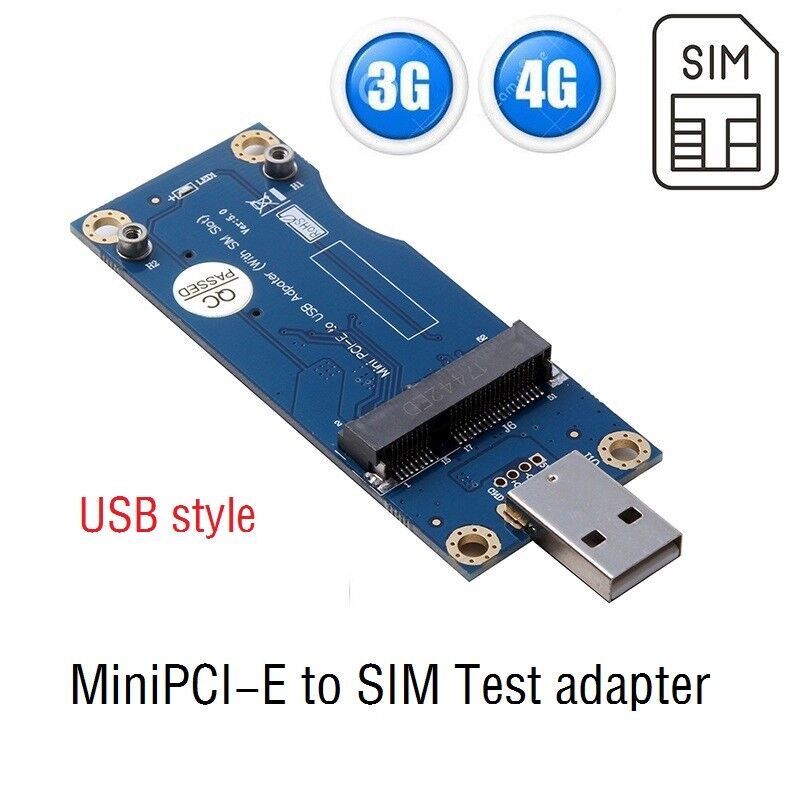 Mini PCI-E to USB Adapter With SIM card Slot for 3G 4G WWAN/LTE Module