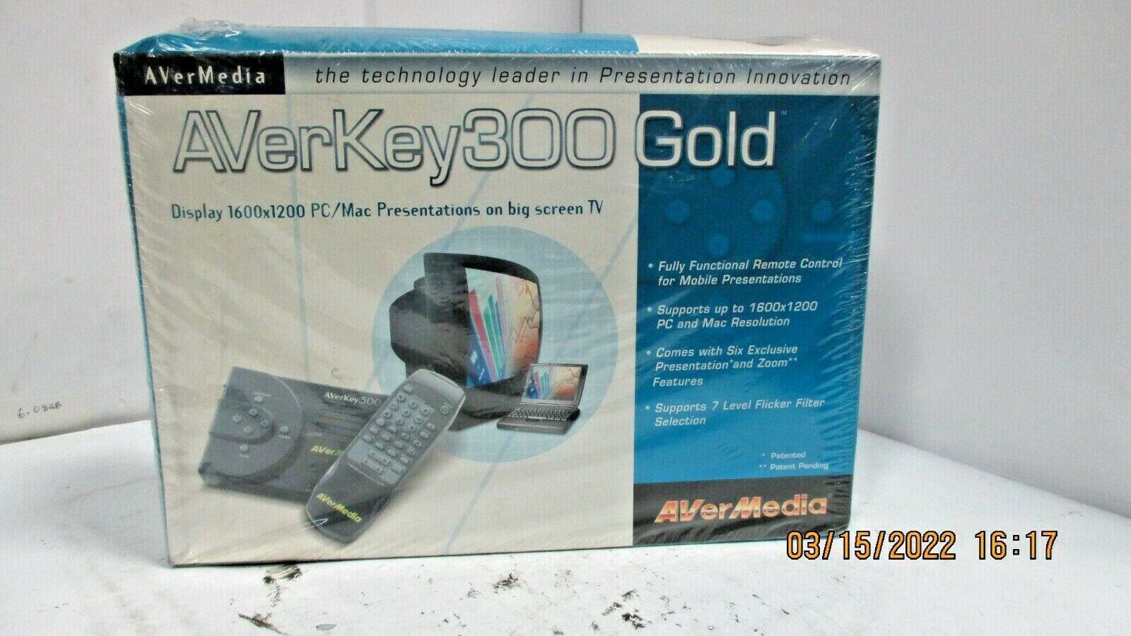 Avermedia Averkey300 Gold 1600 X 1200 PC/MAC PRESENTATIONS ON BIG SCREEN TV 