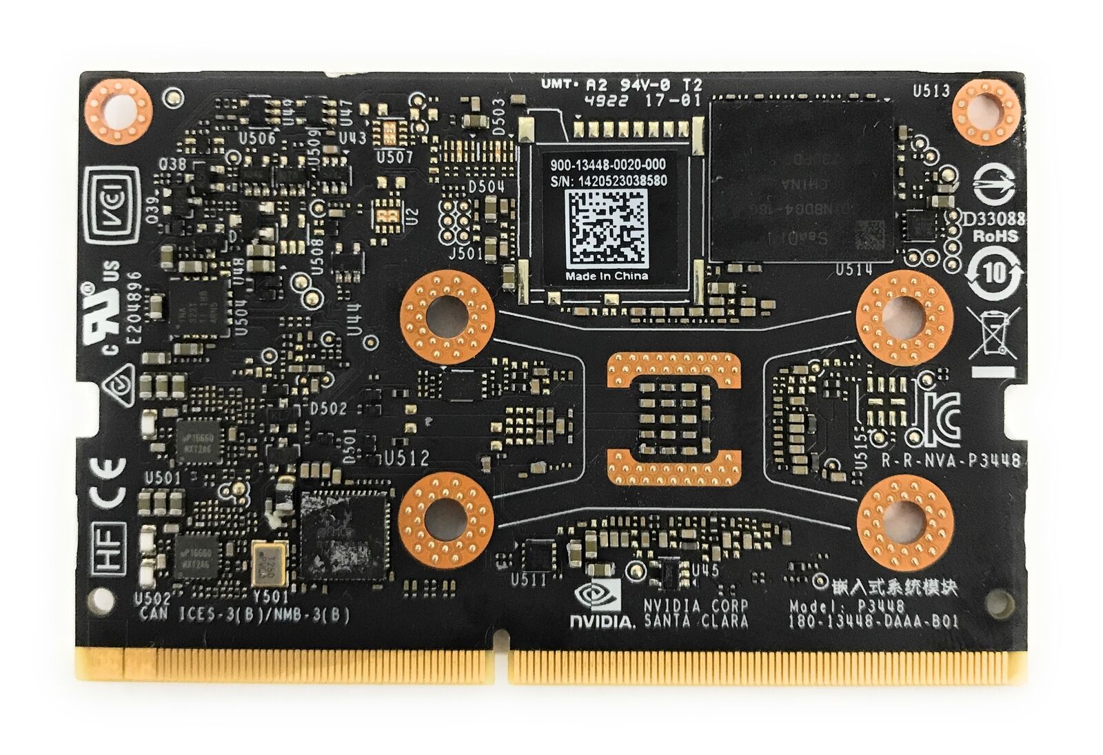 NVIDIA Jetson Nano Module 900-13448-0020-000 128-Core Maxwell GPU, 4-Core 64-bit