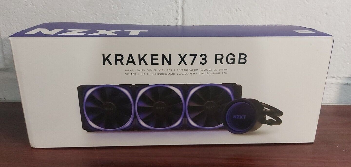 NZXT Kraken X73 AER RGB RL-KRX73-R1 360mm Liquid Water Cooler System WHITE 
