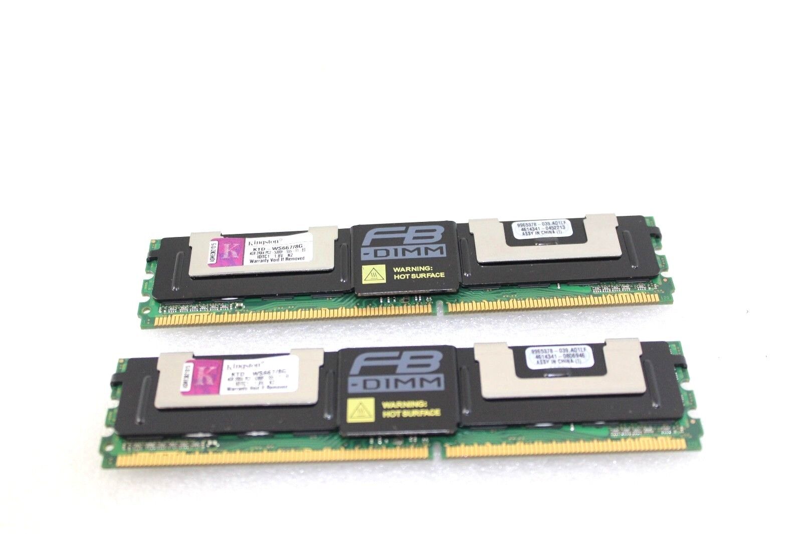 Lot of 50 Kingston 8GB (2x 4GB) DDR2 667MHz 240P PC2-5300F Dell Server Memory