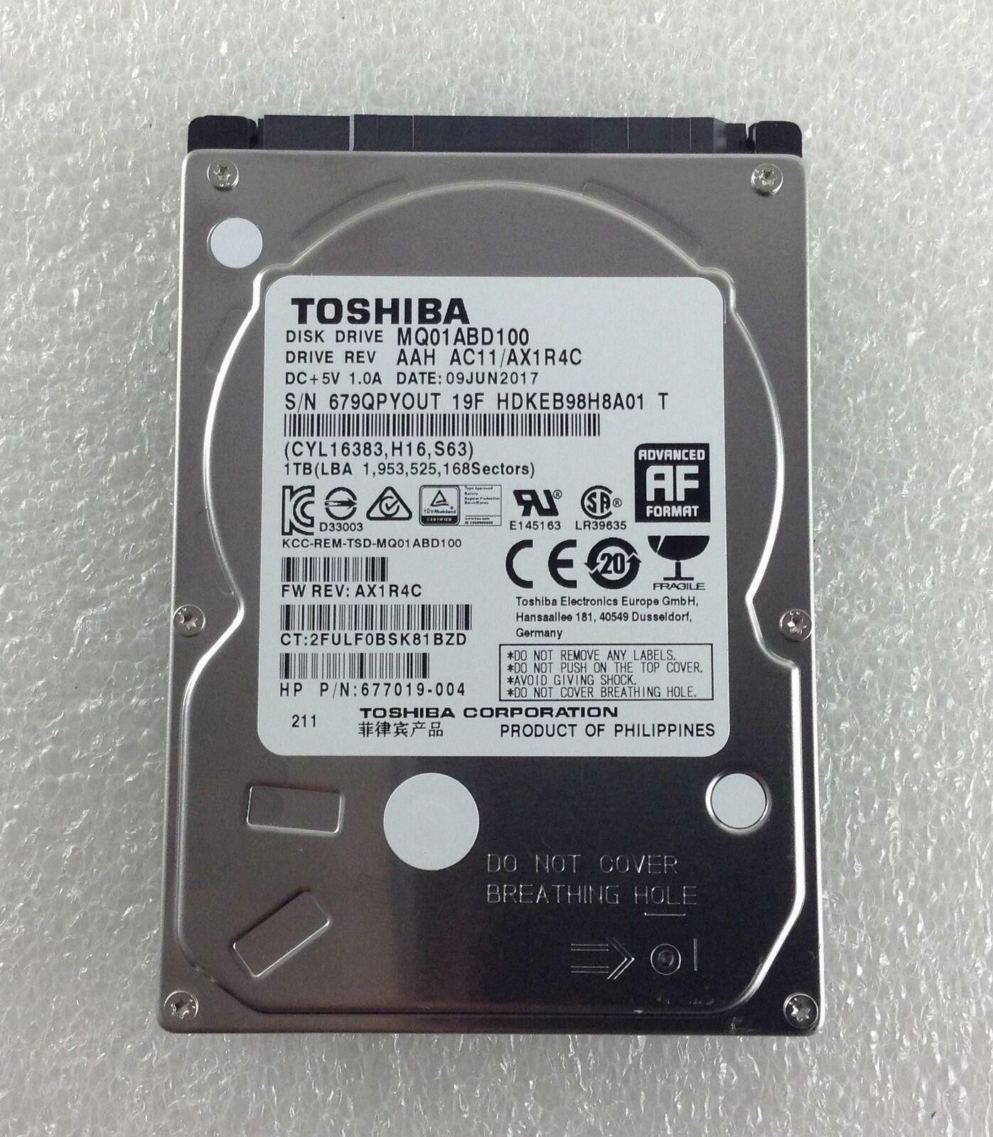 Toshiba MQ01ABD100 Hard Disk Drive 1TB 1000 GB SATA HDD 2.5 inch 5400 rpm USED