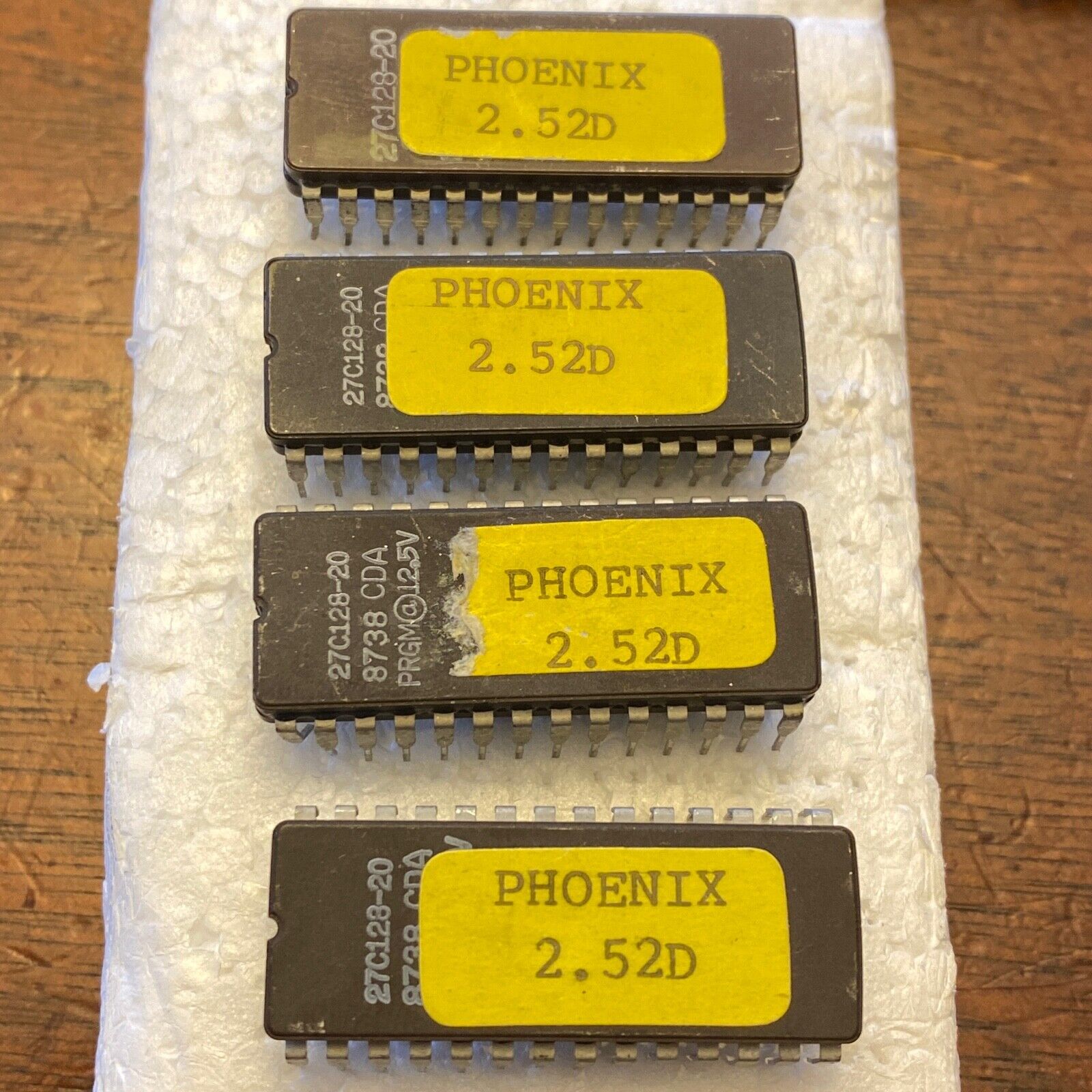 Phoenix 2.52 D BIOS 386 Computer Motherboard PC 1986 1990 28 Pin 386DX Vintage
