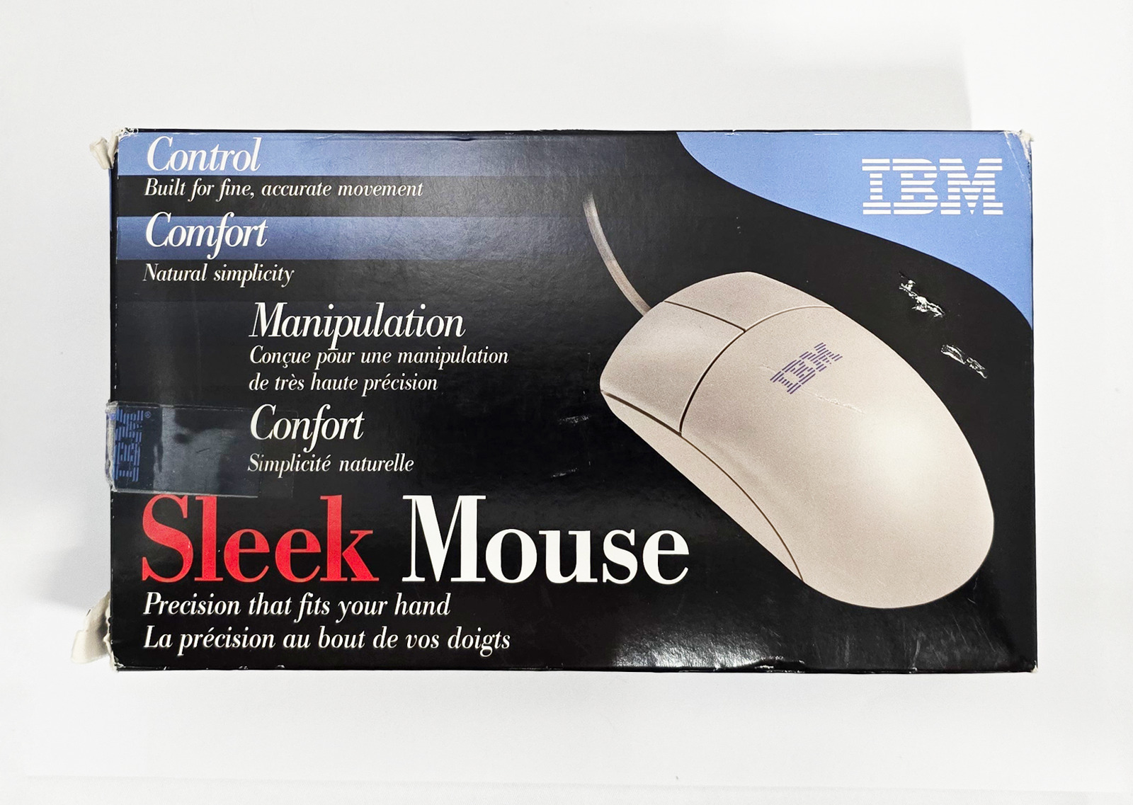Vintage IBM PS/2 White Sleek Mouse 28L3672 (New in Box) (Year 2000)