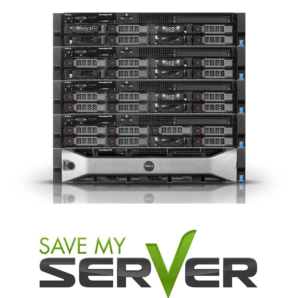 Dell PowerEdge R730 Server / 2x E5-2695 V3 = 28 Cores / 64GB / 4x 1TB SSD +Trays