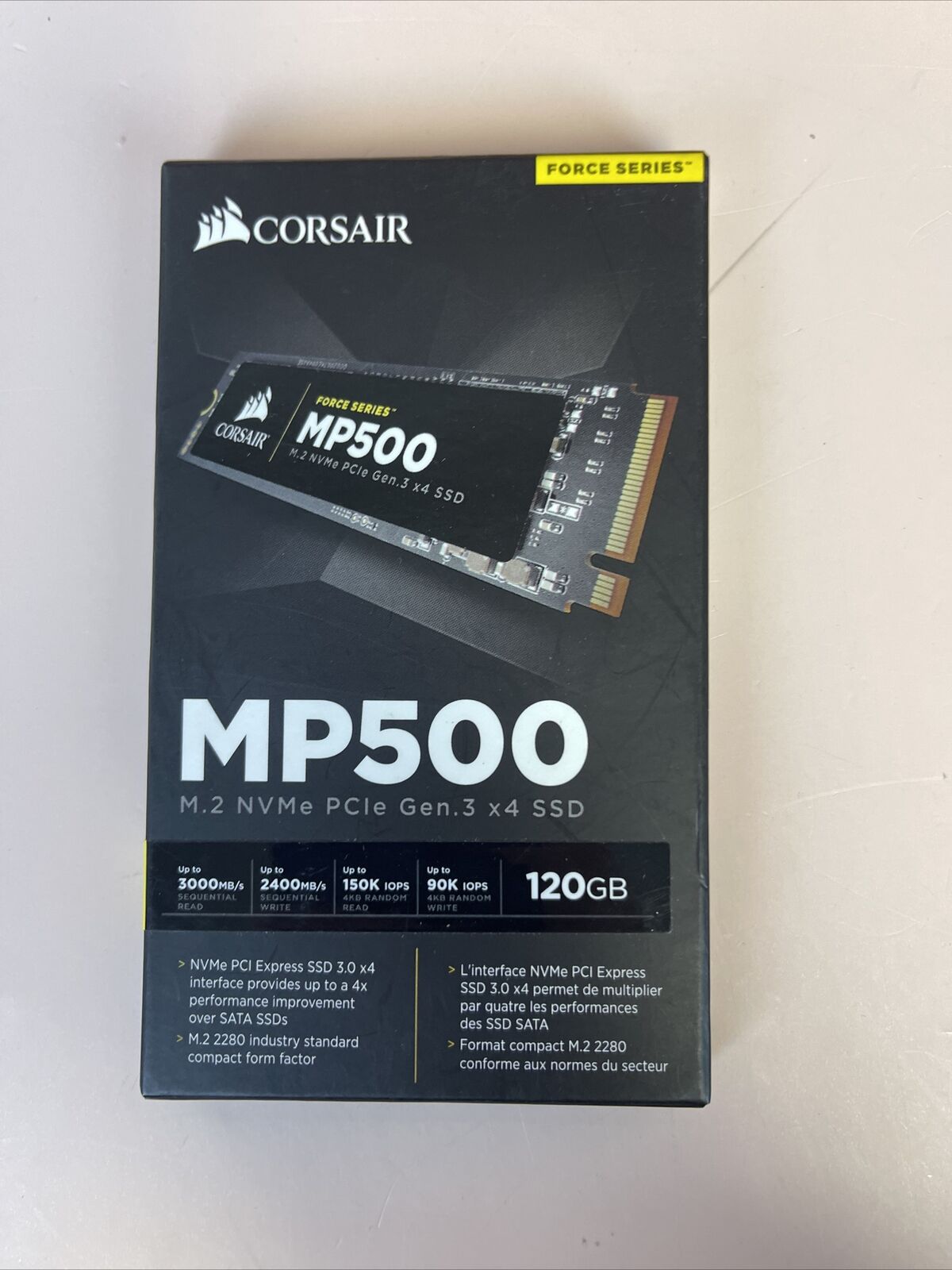 Corsair Force MP500 120GB M.2 NVMe PCle Gen.3 X 4 SSD
