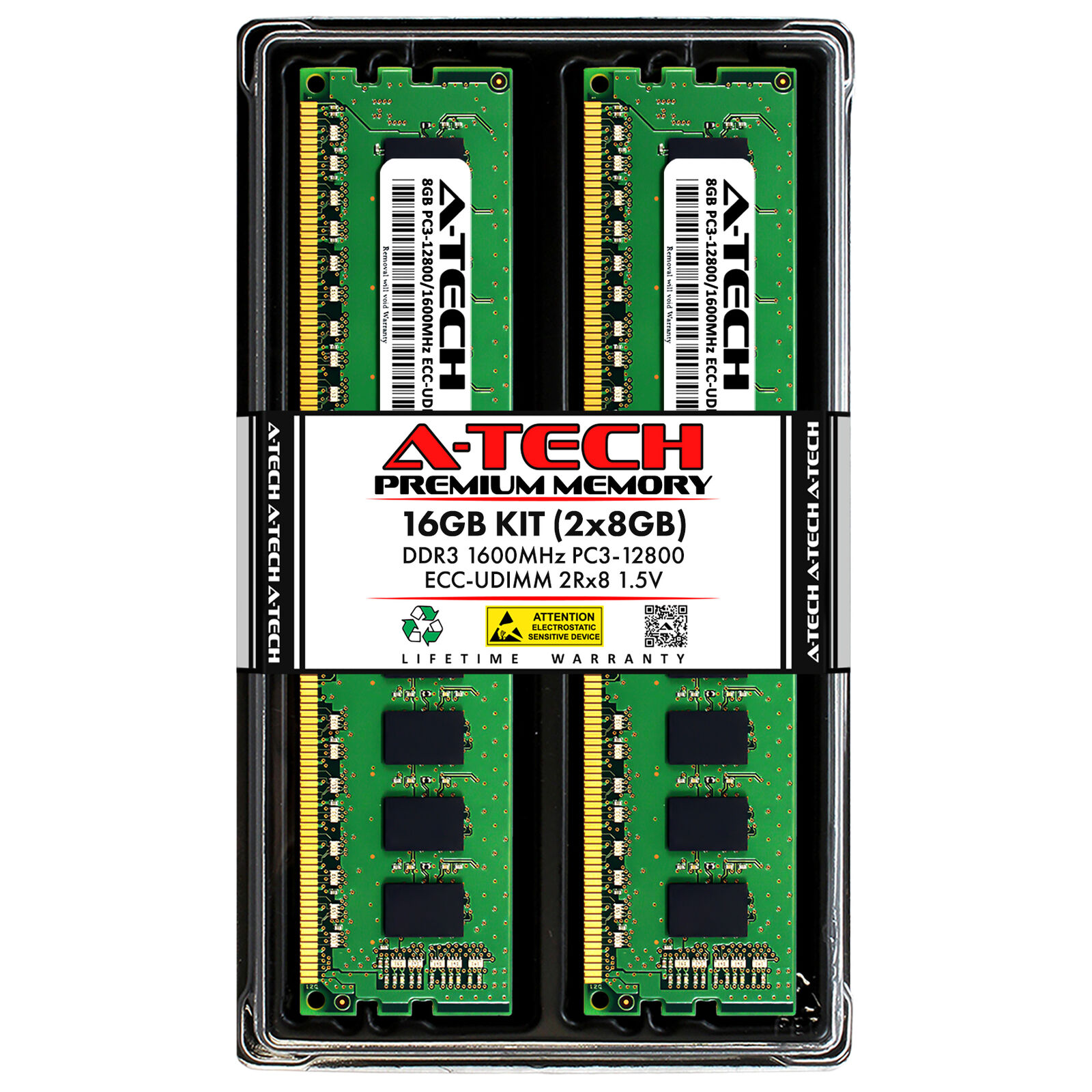16GB 2x 8GB PC3-12800E ECC UDIMM Dell PowerEdge T110 II R210 II R220 Memory RAM