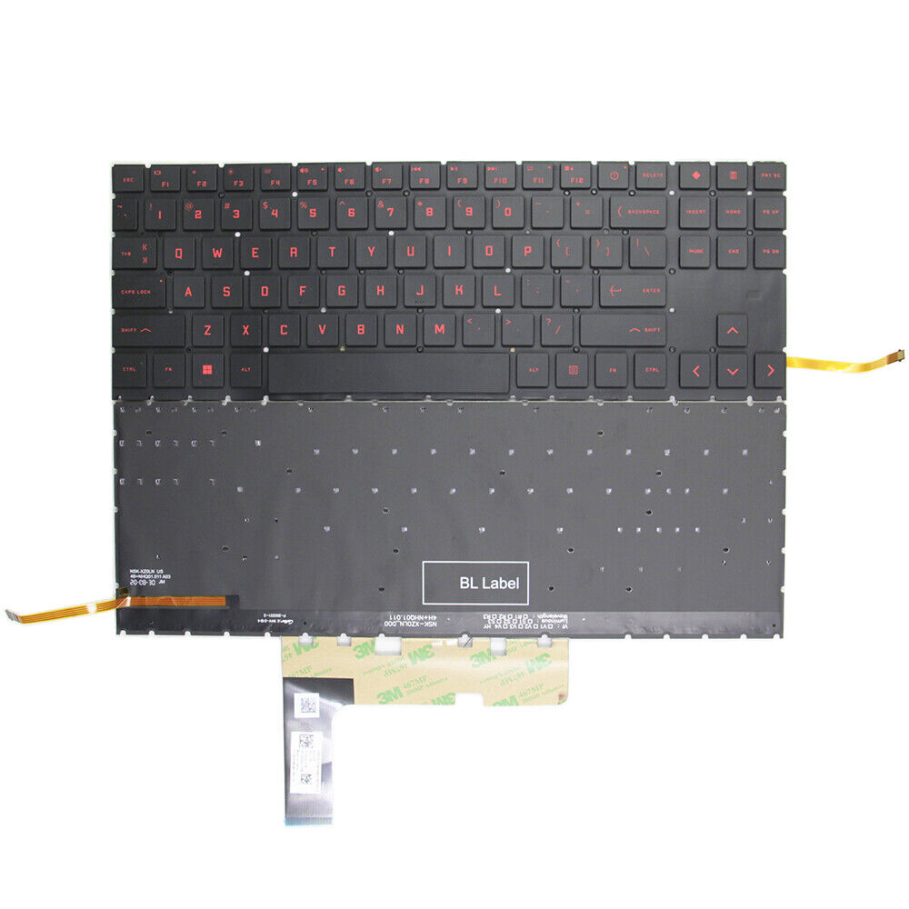 New Red Backlit Keyboard With AMD US For HP Omen 15-en 15-EK 15-en0013dx