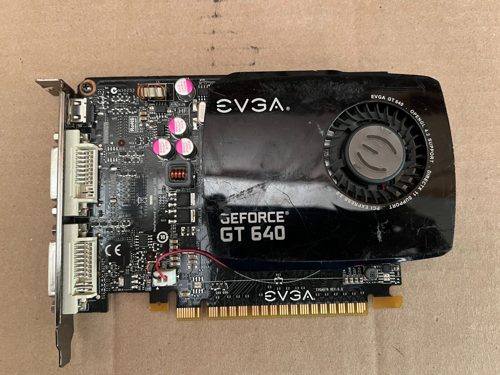 EVGA NVIDIA GEFORCE GT 640 2GB DDR3 PCIE GRAPHICS CARD M1-4(7)