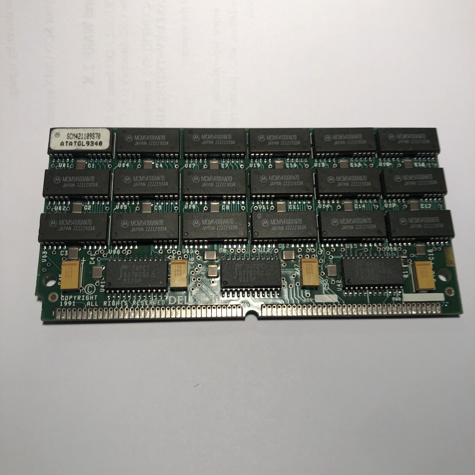 16MB 72 Pin DELL Fast Page FPM MEMORY 70NS Vintage Rare SIMM SCM421109SG70 TALL