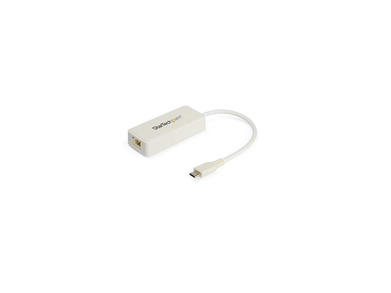 StarTech.com US1GC301AUW USB-C Ethernet Adapter with Extra USB 3.0 Port - White