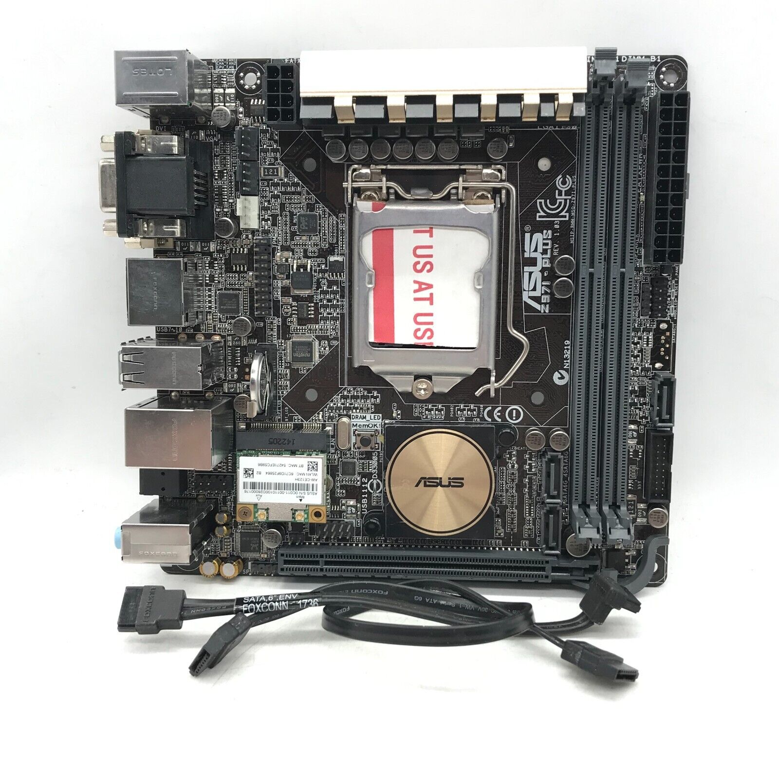 ASUS Z97I-PLUS Motherboard Intel Z97 (4th Gen) LGA1150 DDR3 mITX