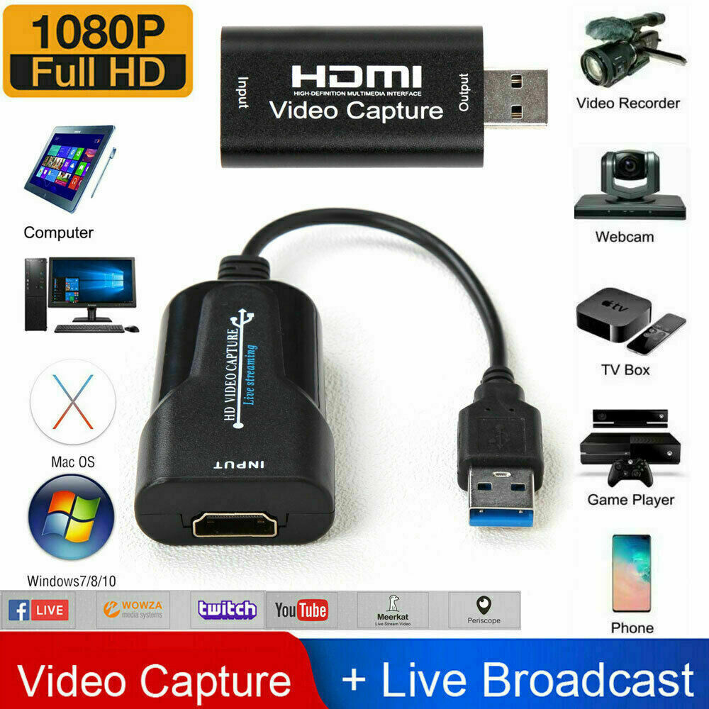 New HDMI to USB 3.0 Video Capture Card 4K 1080P 60fps Record For Live Streaming