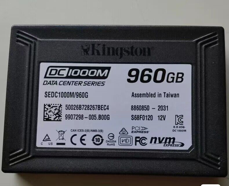 960B SSD KINGSTON DC 1000M U2 SEDC1000M/960 NVME Slolid State Drive