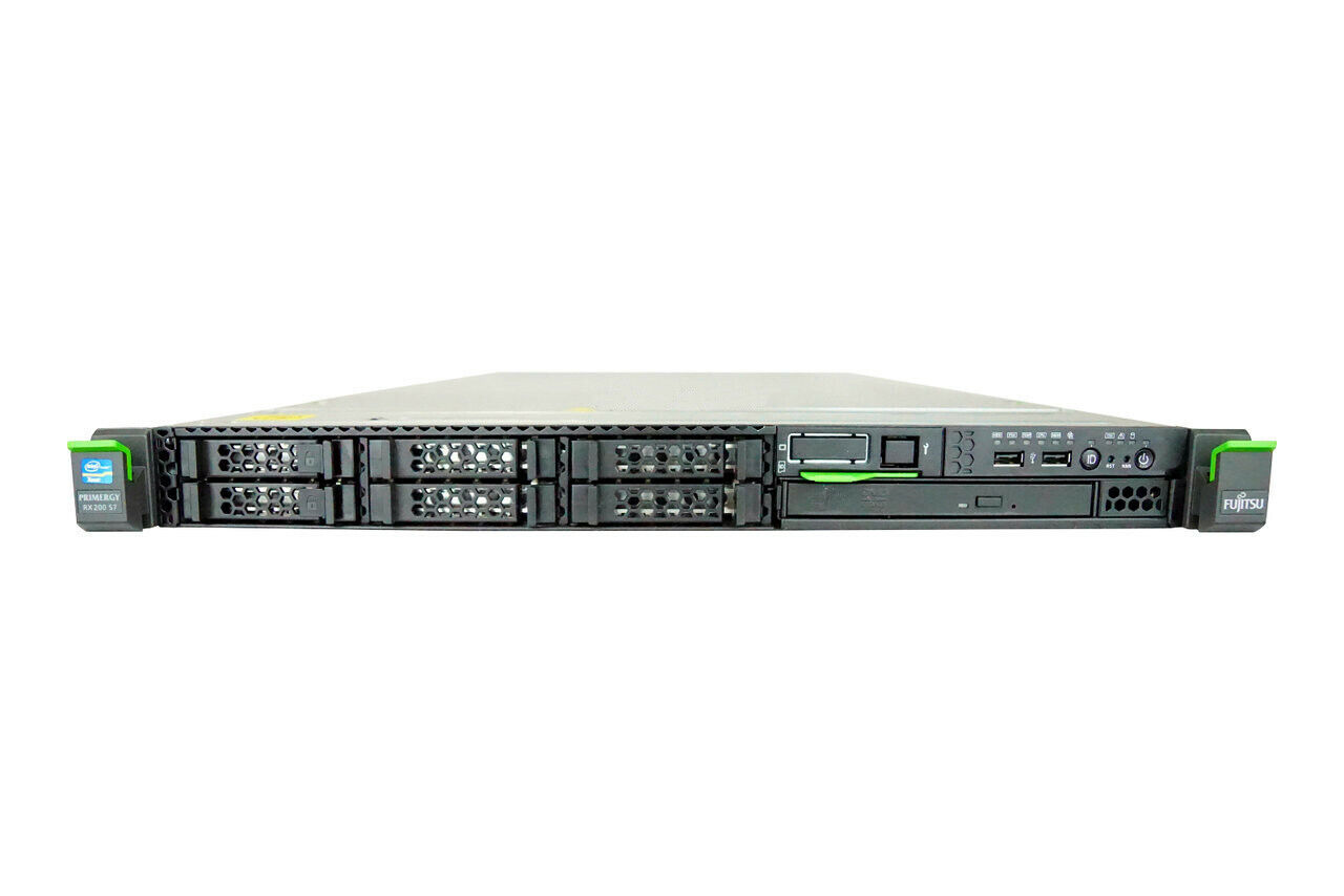 Fujitsu Primergy RX200 S7 1U server with rack mounting rail kit