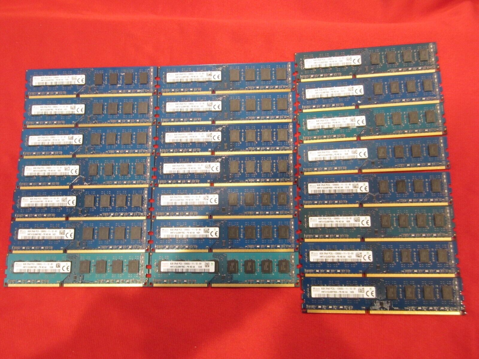 Lot of 22pcs SKhynix 8GB 2Rx8 PC3/PC3L-12800U DDR3-1600Mhz Desktop Memory