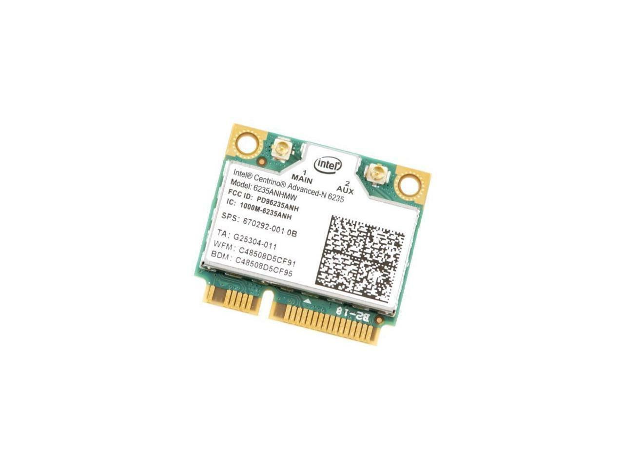 Intel Centrino Advanced-N 6235 6235ANHMW WiFi card HP P/N 670292-001 Tested Good