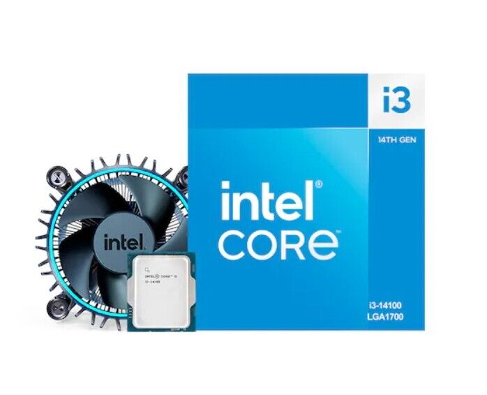 Intel Corei3-14th 14100 4Core 8th 3.5/4.7GHz L3/12Mb PCle5.0 DDR5/4800MHz Fedex