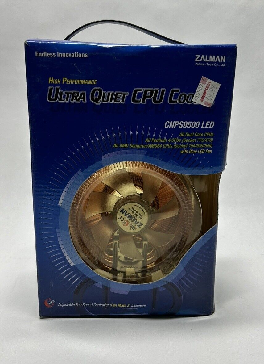 Zalman CNPS9500 LED Ultra Quiet CPU Cooler - Brand New