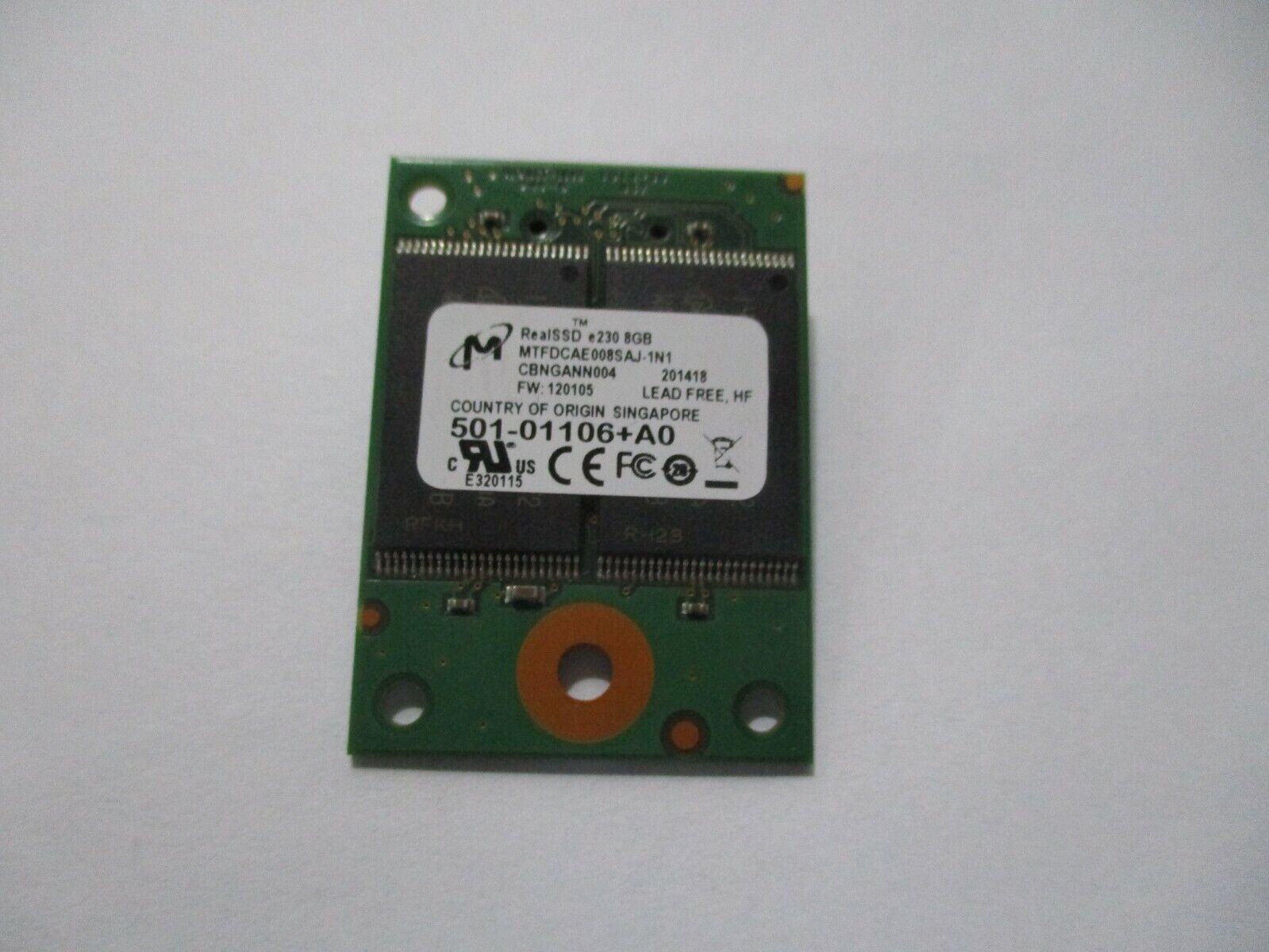NetApp Micron RealSSD e230 8GB 501-01106 501-01106+A0 MTFDCAE008SAJ-1N1 SSD