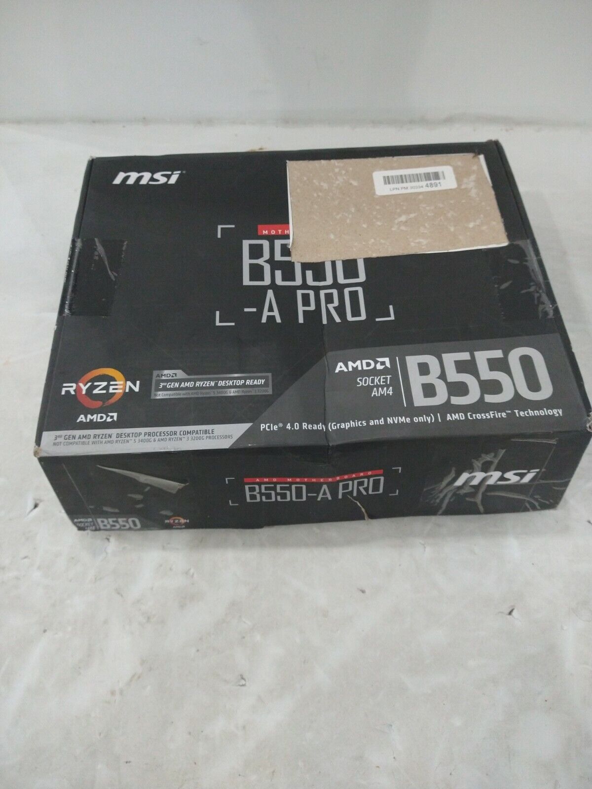MSI B550-A PRO ProSeries Motherboard (AMD AM4, DDR4, M.2, USB 3.2, HDMI/DP, ATX)